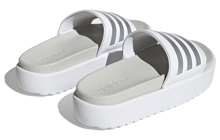 (WMNS) adidas Adilette Platform Slide 'White Zero Metallic' IE9703