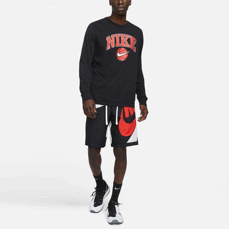 Nike Dri-FIT Throwback Futura Casual Sports Basketball Shorts Black Red Blackred CV1829-100