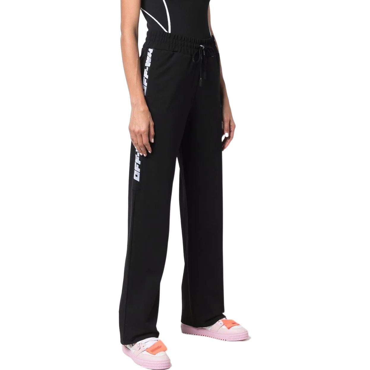 (WMNS) Off-White Active Logo Band Sport Pants 'Black' OWVI010C99JER0011000