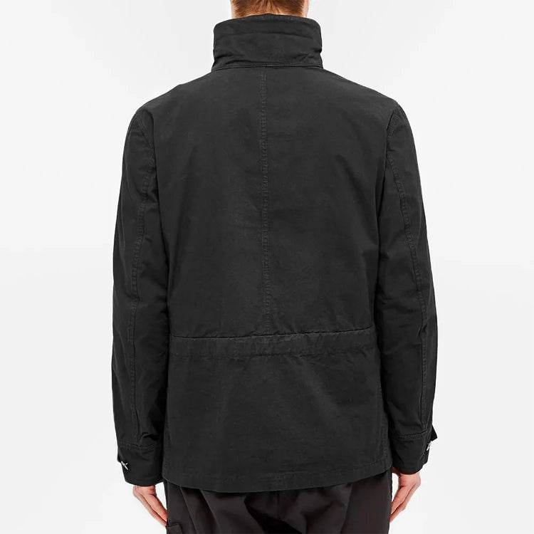 Men's STONE ISLAND Cotton / Cordura Pocket Stand Collar Jacket Black 41921-V0029