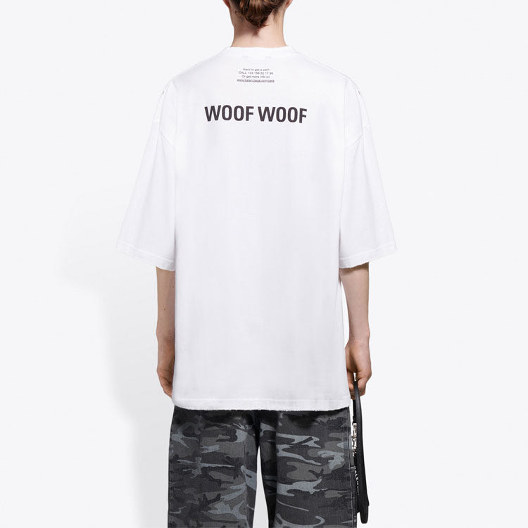 Balenciaga Unisex I Love Dogs Printing White 641614TJVH19000