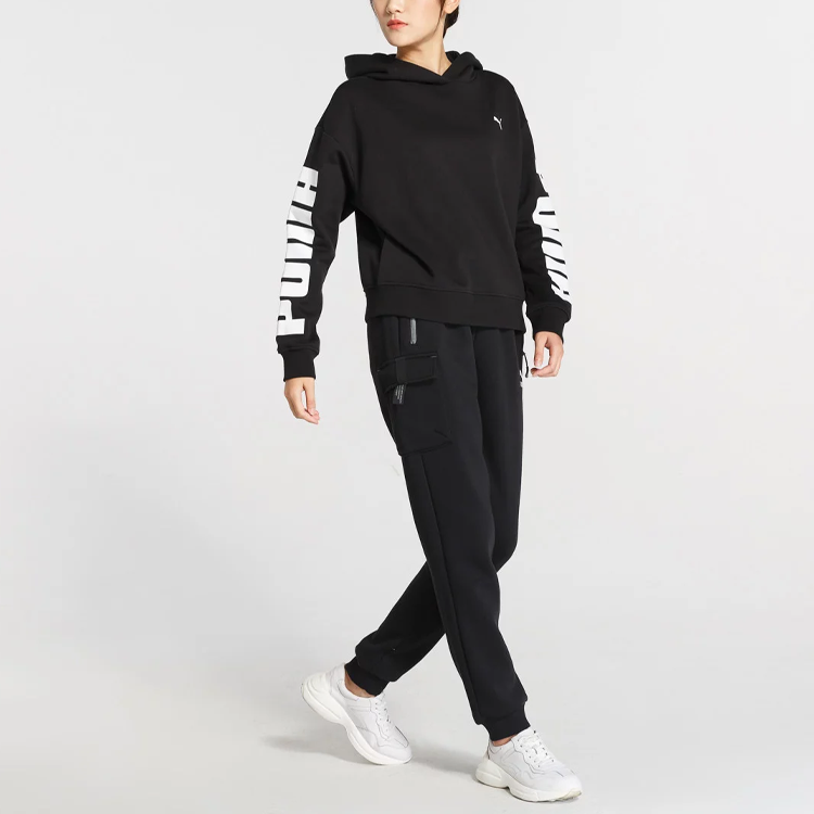 (WMNS) PUMA Rebel Full Zip Hoodie 'Black' 581629-01