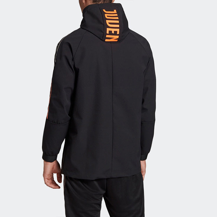 adidas JUVE TRAVEL JKT Juventus Soccer/Football Sports Hooded Jacket Black FR4202