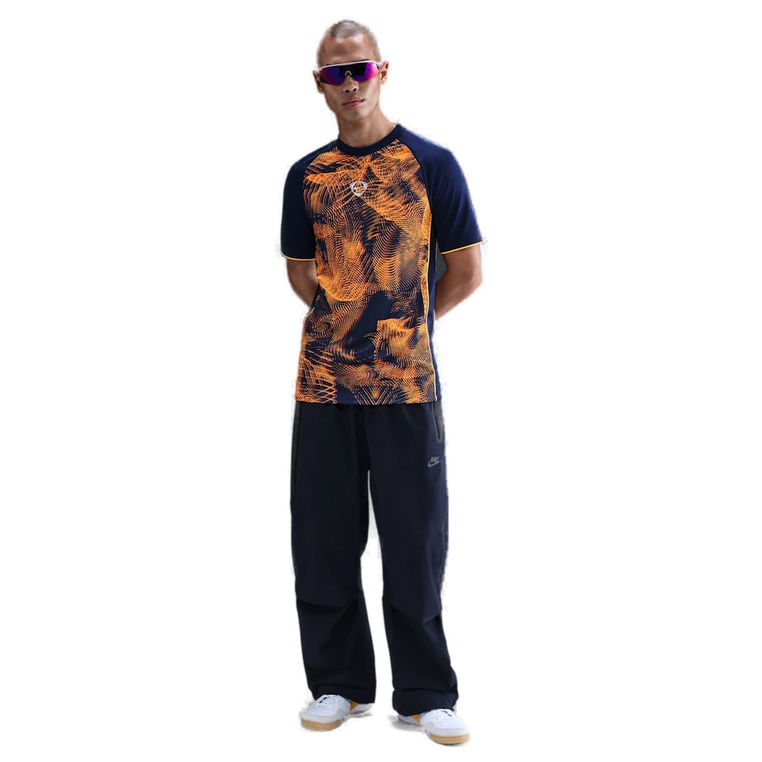 Nike Academy+ Dri-Fit Short-Sleeve Soccer Top 'Laser Orange Blue Void' HV1825-494