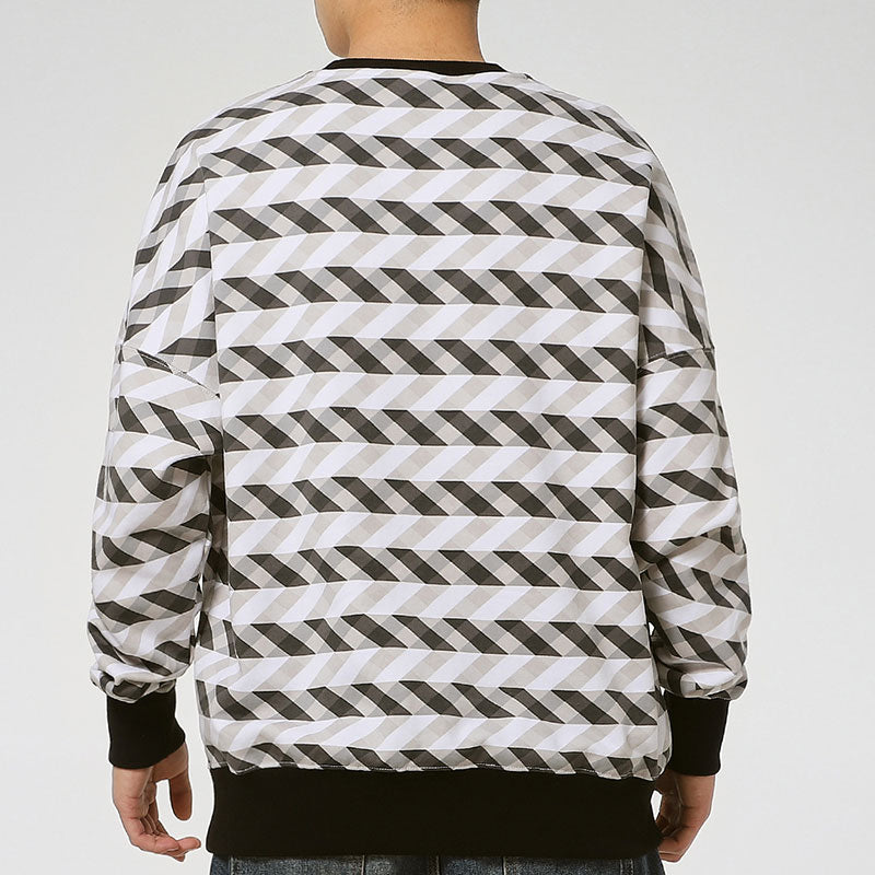 PUMA Kontrast Crew Neck Sweater 'White Black' 531488-01