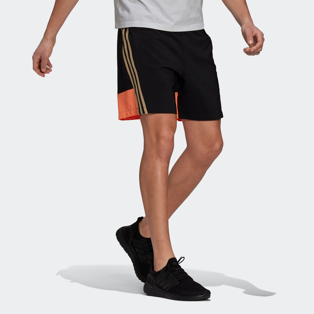 adidas Colorblock Stripe Sports Shorts Black GQ6209