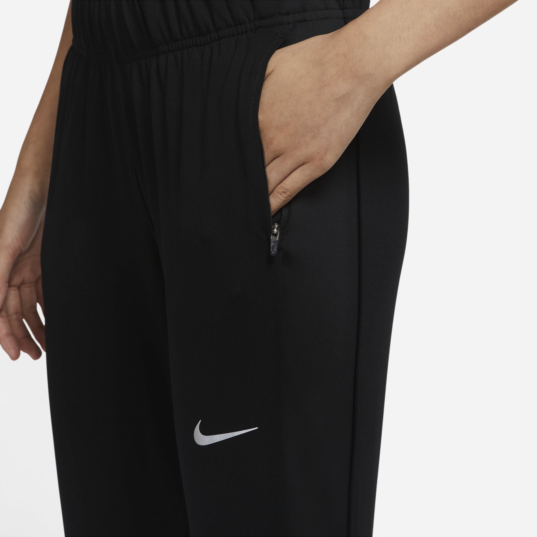 (WMNS) Nike Solid Color Small Logo Sports Pants/Trousers/Joggers Black DD6473-010