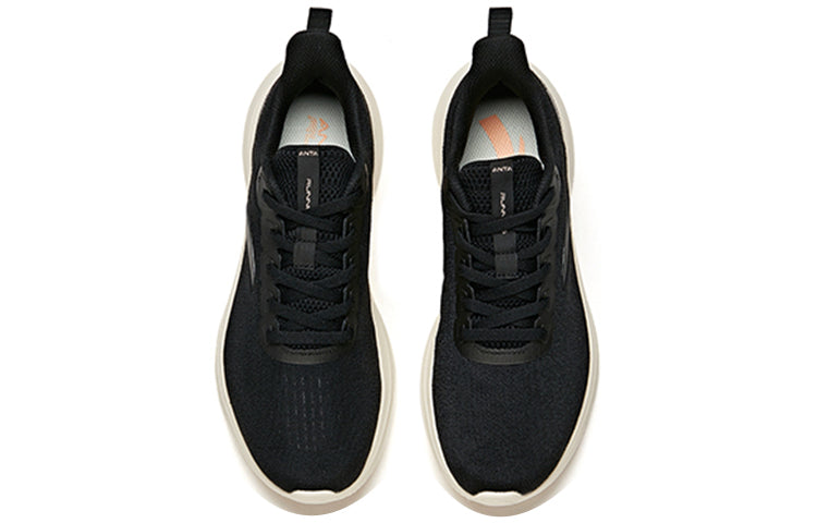 (WMNS) ANTA Running Series Sneakers Nitrogen 'Black White' 122235570S-1