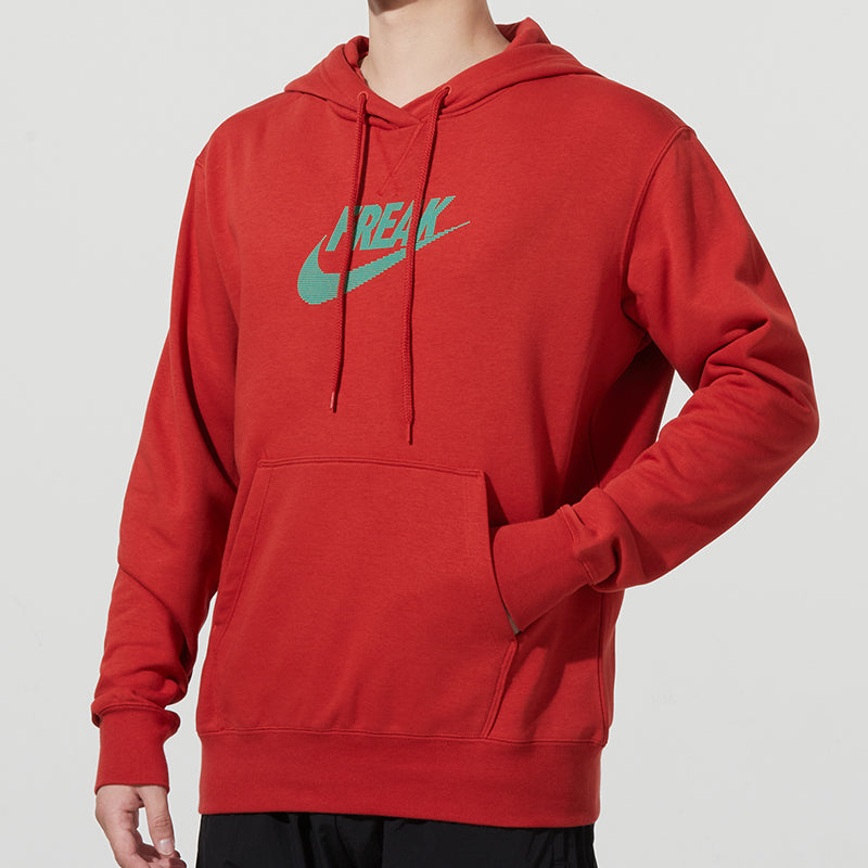Men's Nike As Ga Nk Po Freak Logo Printing Pullover Sports Pullover Red DA5692-671