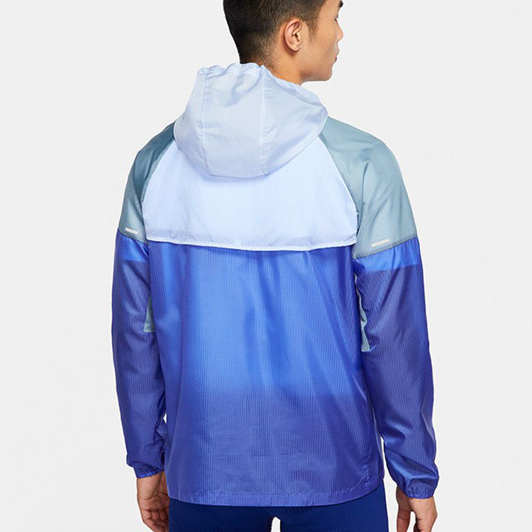 Nike WINDRUNNER Woven Colorblock hooded Running Jacket Blue CK6342-430