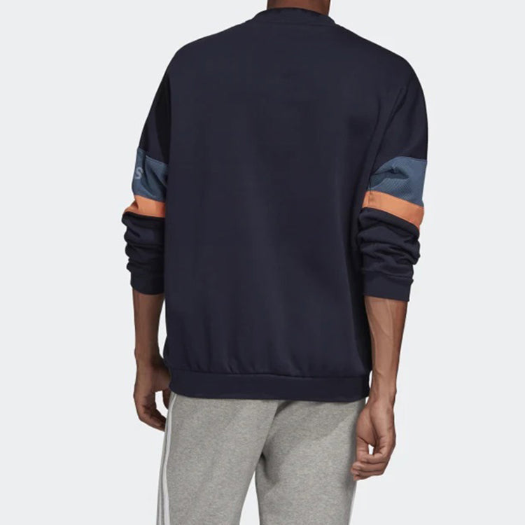 adidas originals Retro Football Round Neck Navy Blue ED7180