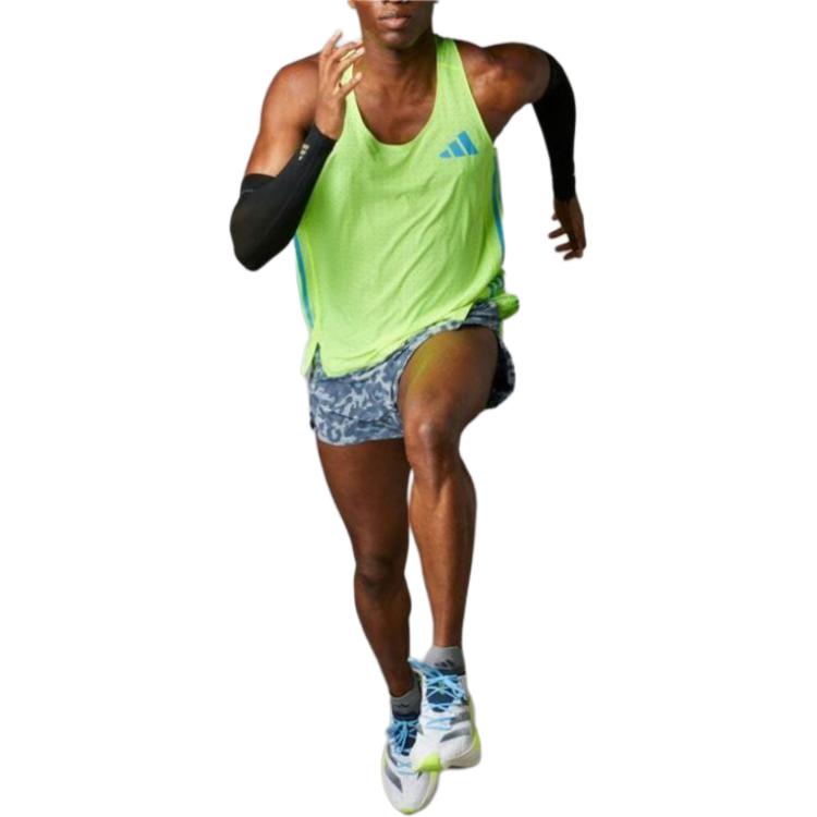 adidas Adizero Road to Records Singlet Asia Sizing 'Lucid Lemon' IT8859