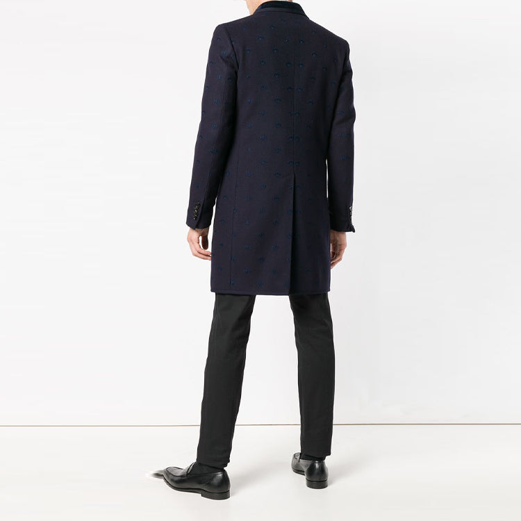 Gucci Bee Embroidered Wool Coat 'Black' 522526-Z510C-4240