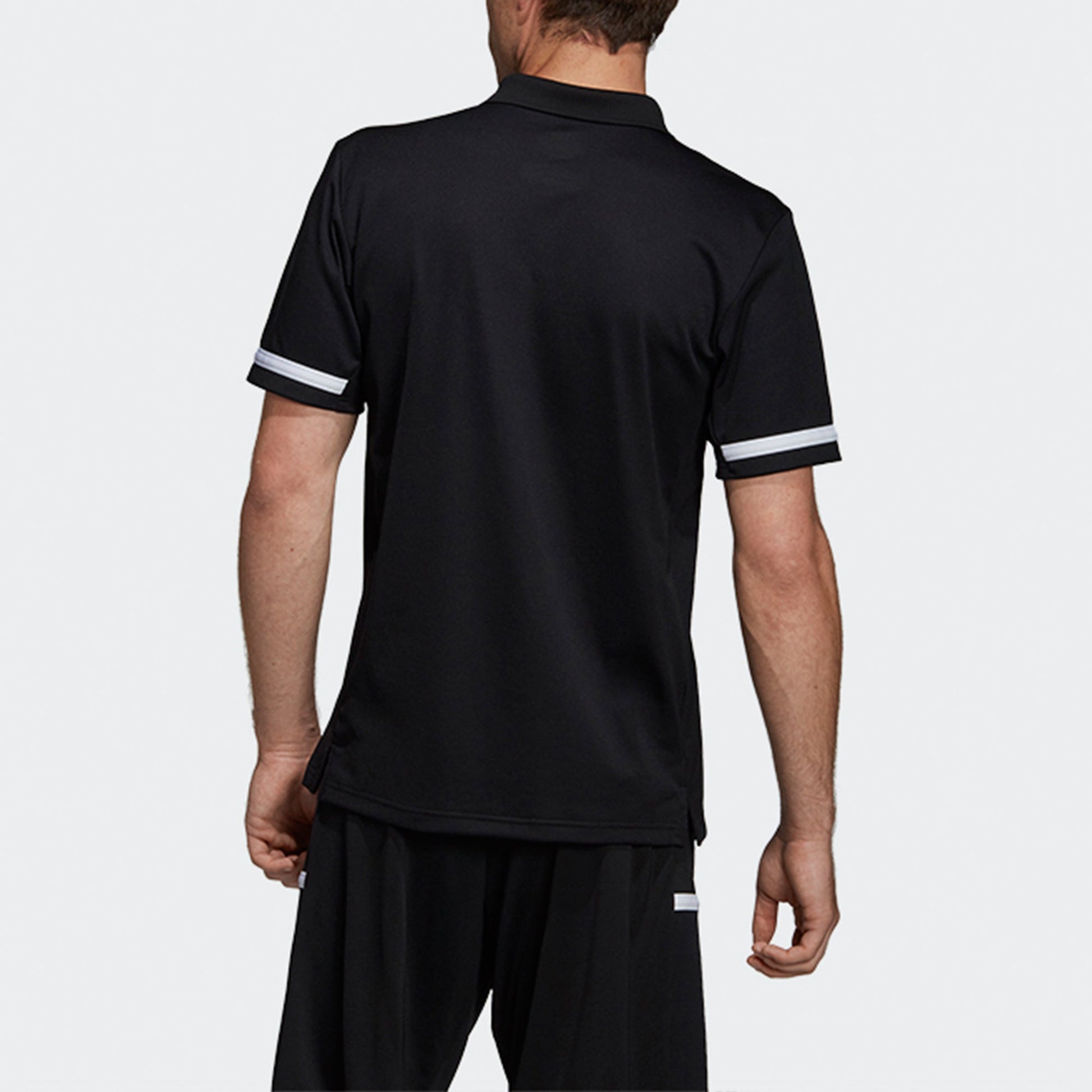 adidas T19 Polo M Athleisure Casual Sports Badminton Short Sleeve Polo Shirt Black DW6888