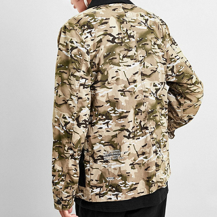 Men's Vans Work Weird Colorblock Big Pocket lapel Jacket Camouflage VN0A4MLJW09