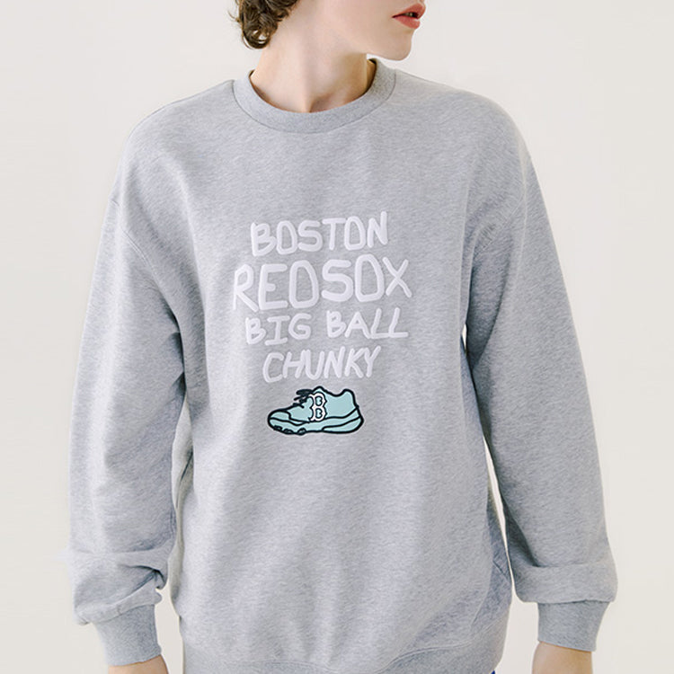 MLB Unisex Daddy Shoes Series Sweatshirt Gray 31MT06011-43M