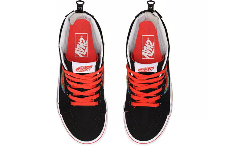 Vans Chenille SK8-HI Zip Shoes Kids Black/Rainbow VN0A4UI4WKT