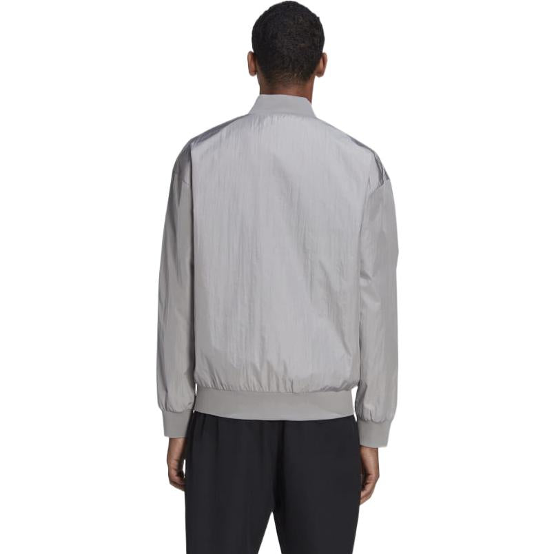 Men's adidas originals x Spezial Crossover Logo Zipper Solid Color Pocket Jacket Gray HC0405