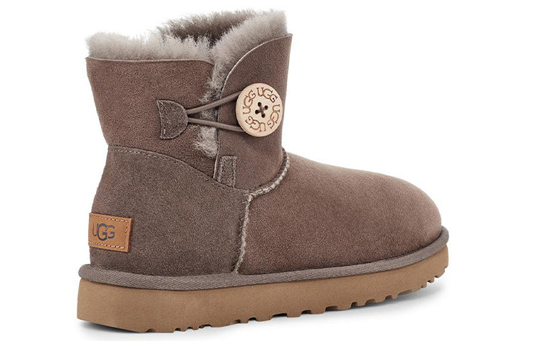 (WMNS) UGG Mini Bailey Button II 2.0 Snow Boots Brown 1016422-MLE