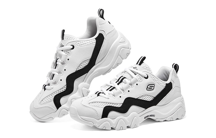 (WMNS) Skechers D'LITES 2.0 'White Black' 896210-WBK