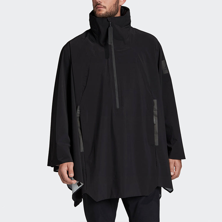 adidas Myshelter Cape Outdoor Sports Zipper Cardigan hooded Jacket Black FI0600