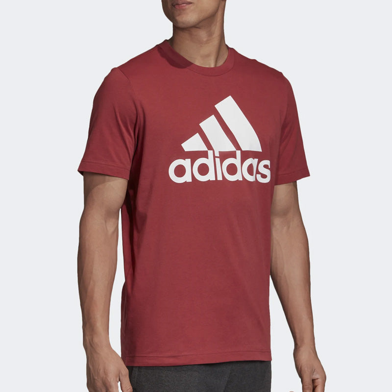 adidas MH BOS Tee Round-neck Short-sleeve Tee Men Red GC7351