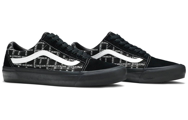 Vans Supreme x Old Skool Pro 'Logo Pattern - Black' VN0A45JC2YW