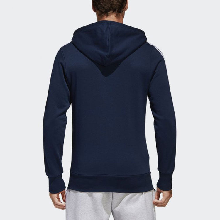 adidas Stripe logo Sports Hooded Jacket Blue S98787
