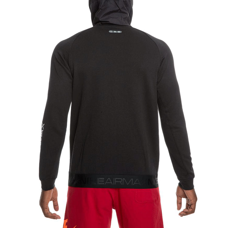 Men's Nike Knit Casual Hooded Jacket Black 861580-010