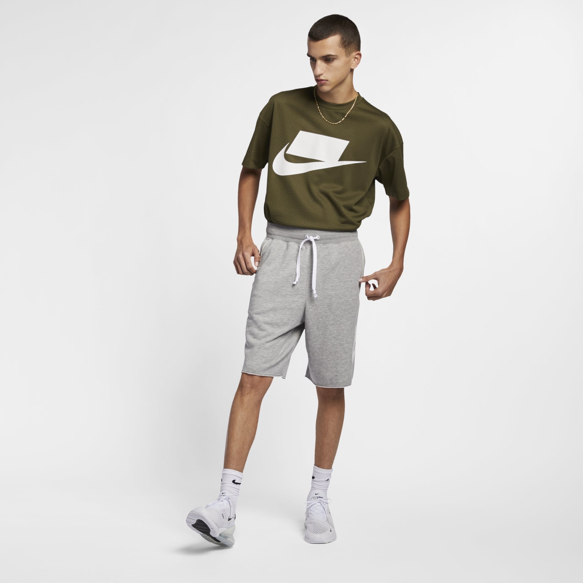 Nike Sportswear Loose Running Sports Shorts Gray AR2376-064