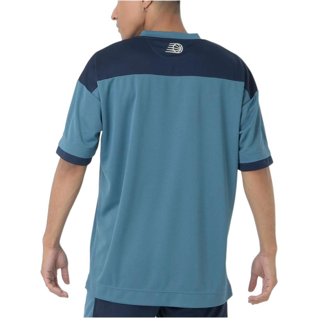 New Balance Linear Logo Honeycomb Mesh T-shirt Asia Sizing 'Elemental Blue' AMT45072-EUB