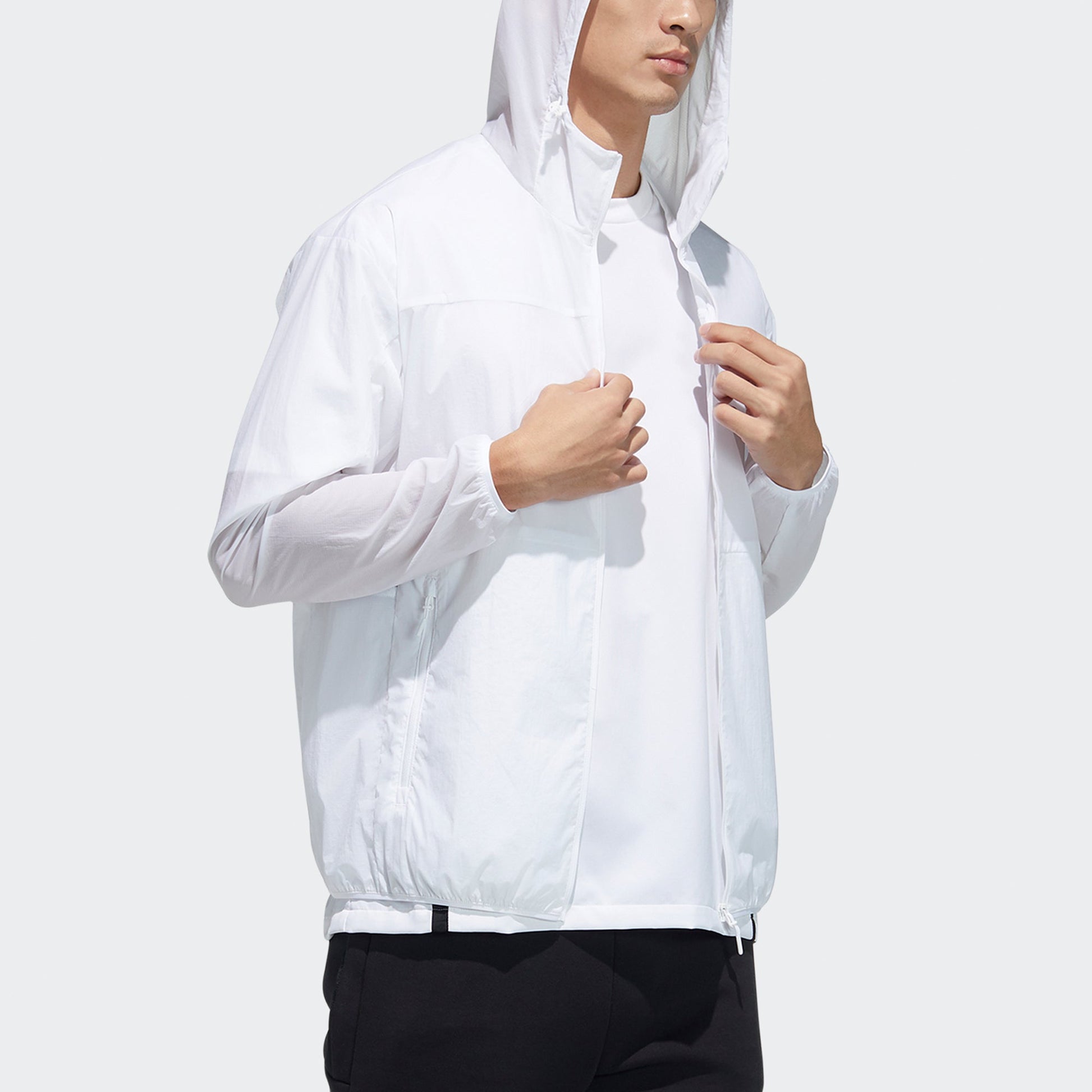 adidas Sports Windproof Woven Hooded Jacket White GP0980