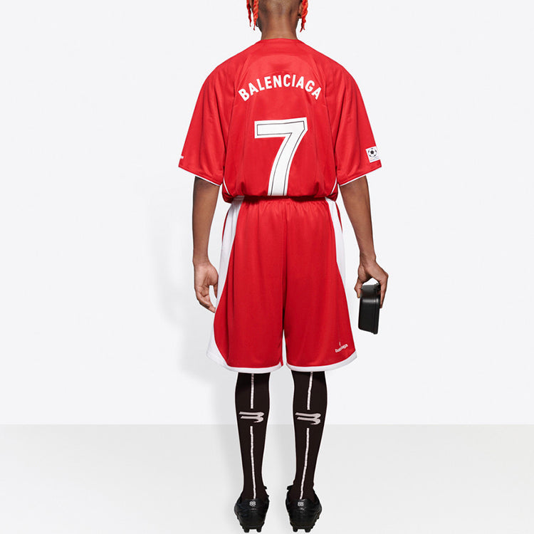 Balenciaga Sporty B Soccer Short 'Red' 641609TJV056540