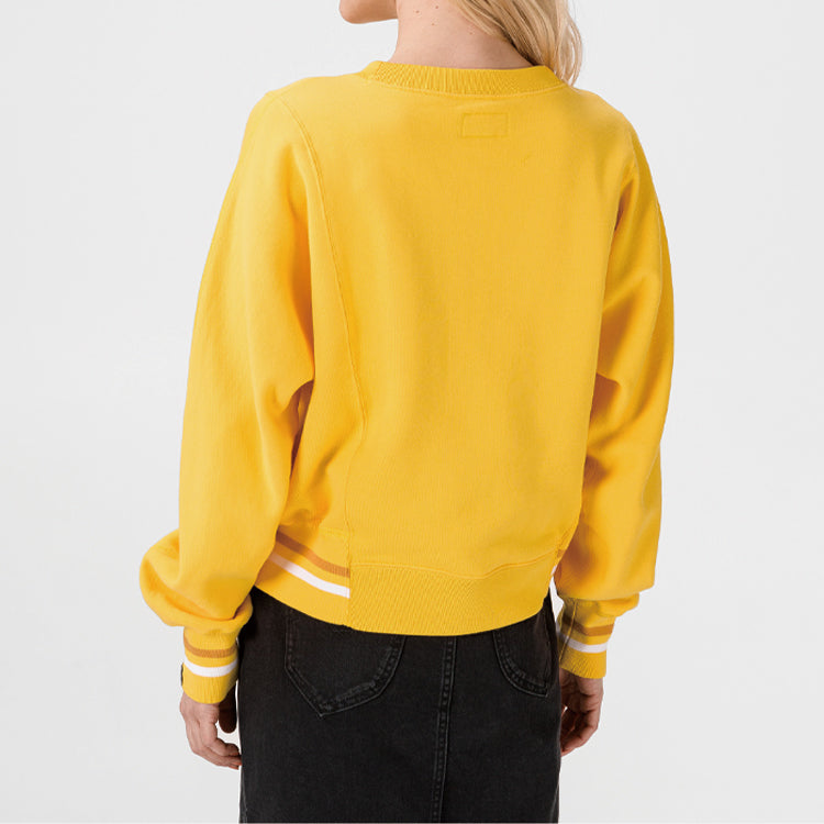 (WMNS) Converse Stripe Breathable Pullover Yellow 10020727-A01