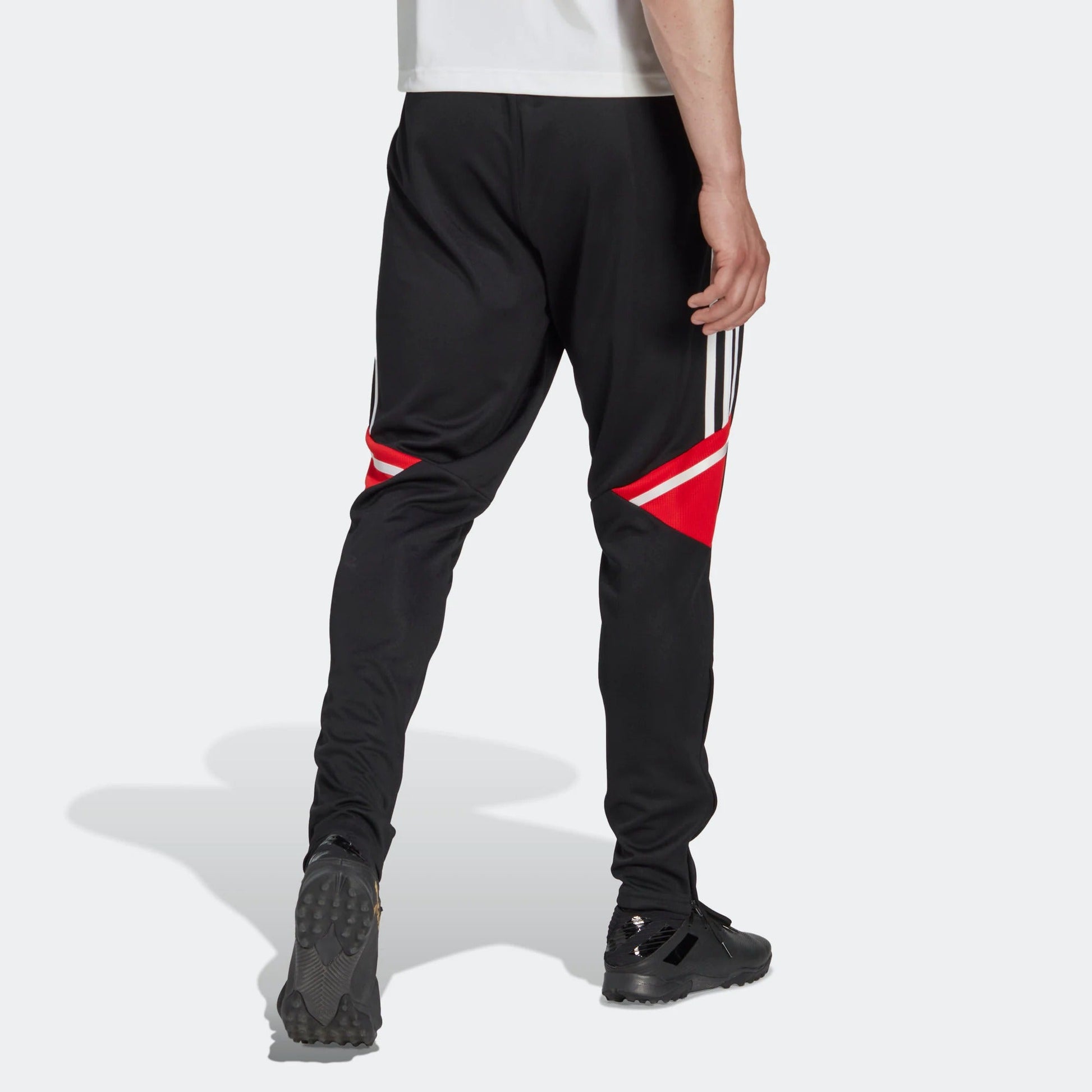 Men's adidas Messi Tk Pnt Stripe Alphabet Printing Elastic Waistband Bundle Feet Sports Pants/Trousers/Joggers Black HI3779