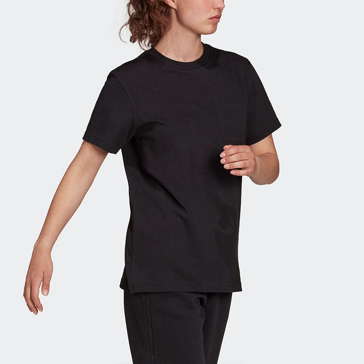 (WMNS) adidas Marimeko Gfx 1 Back Flowers Round Neck Short Sleeve Black T-Shirt GT8824