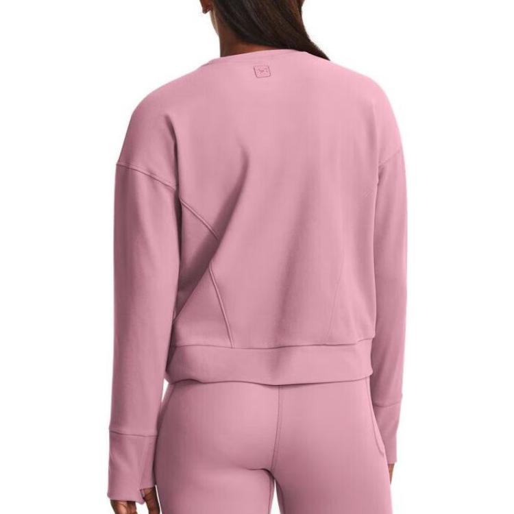 (WMNS) Under Armour Unstoppable Fleece Crew 'Pink' 1379880-697