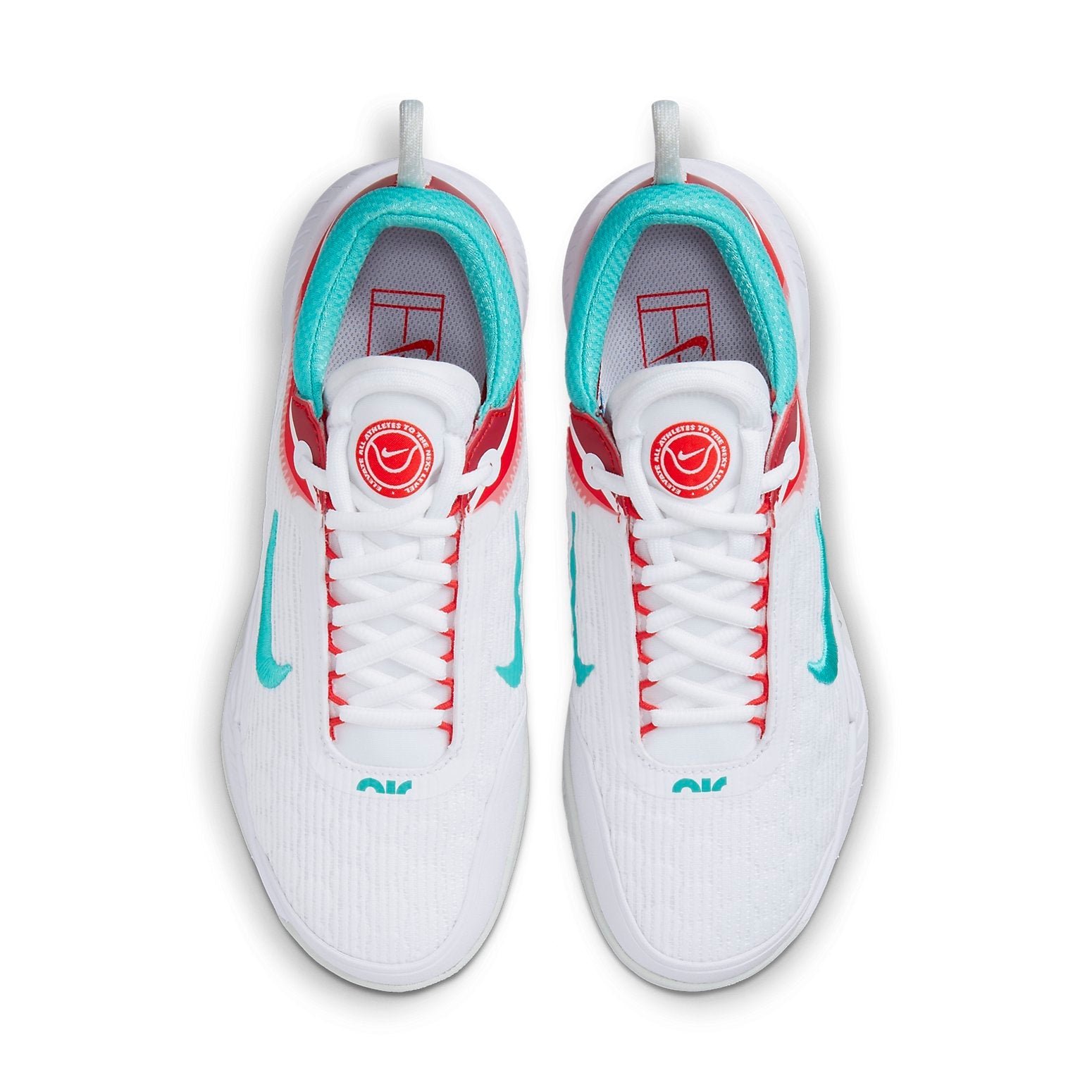 (WMNS) Nike Court Zoom NXT 'White Habanero Red Teal' DH0222-136