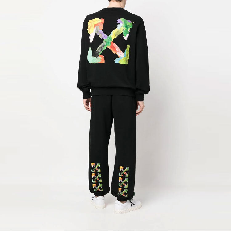Off-White SS23 Brush Arrow Crew Neck Sweatshirt OMBA057S23FLE0011084