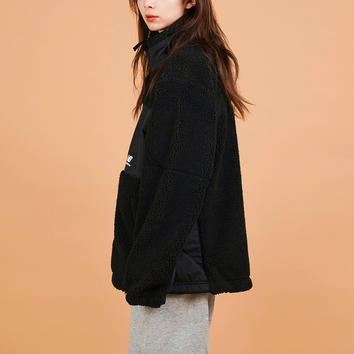 New Balance Lifestyle Cotton Warm Jacket Asia Sizing 'Black Grey' MDA35013-BK