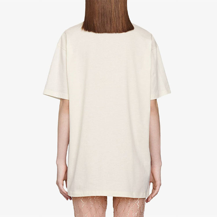(WMNS) Gucci Flash Printing Short Sleeve White 615044-XJCLF-7136