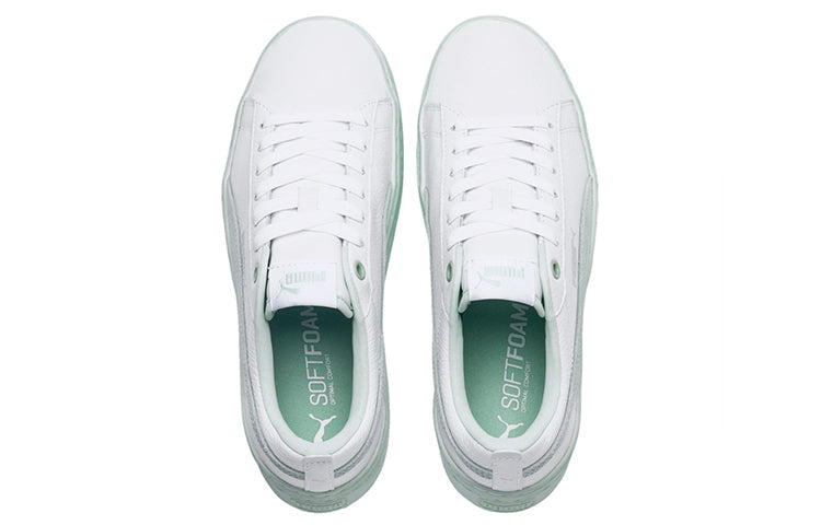(WMNS) PUMA Smash Platform White/Green 366487-07