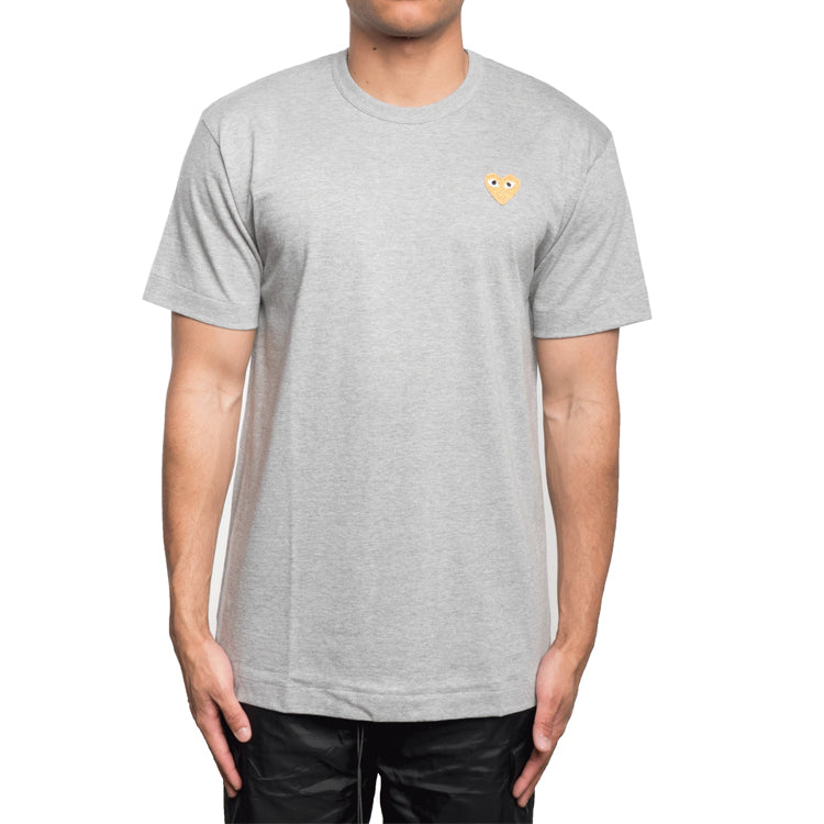 (WMNS) COMME des GARCONS PLAY Gold Heart Tee 'Grey' AZ-T215-051-3