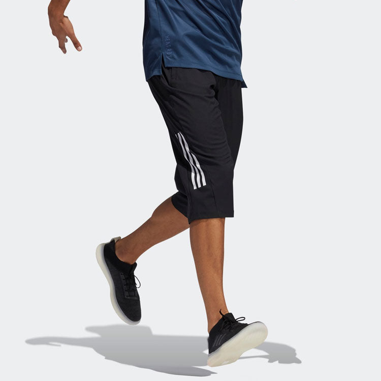 adidas Aero3s Capri Pb Training Sports Cropped Pants Black GM0329