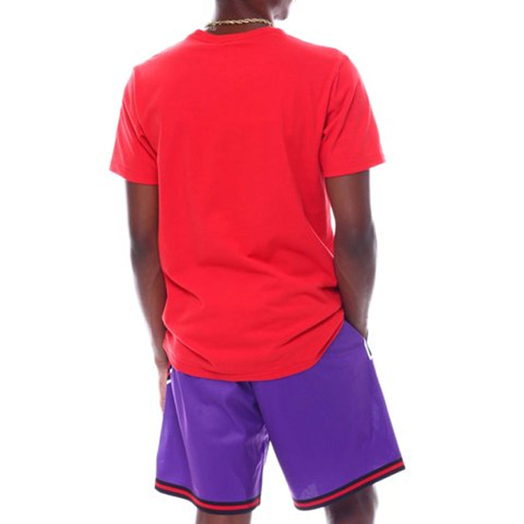 Mitchell & Ness Big Face Series Casual Sports MN Short Sleeve Toronto Raptors Couple Style Red SSTEBW19070-TRARED1