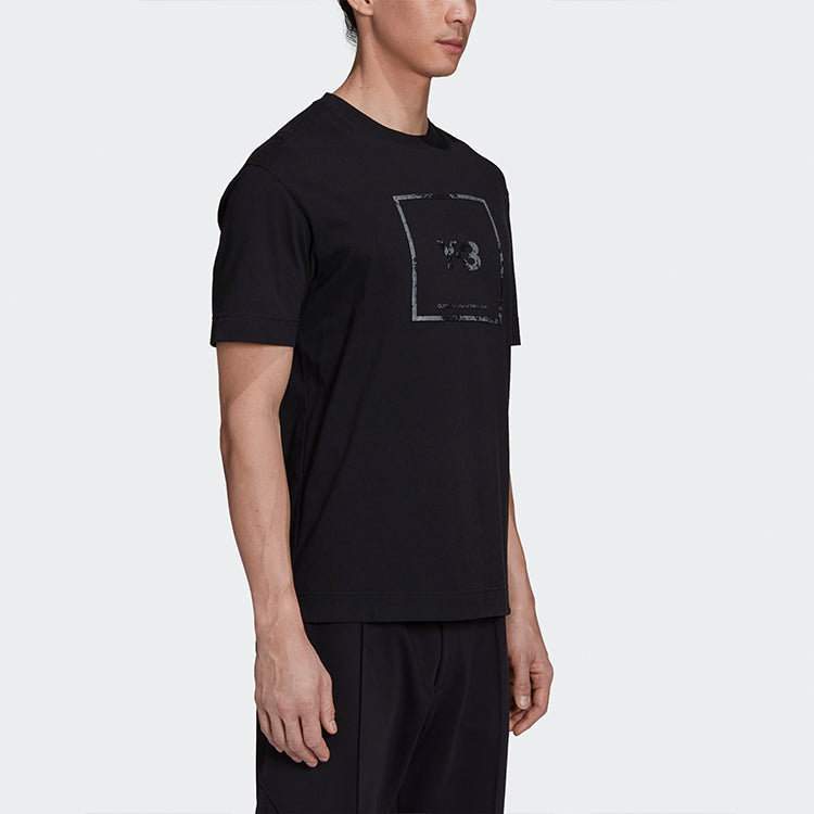 Y-3 SS21 Reflective Square Logo Short Sleeve Unisex Black GV6060