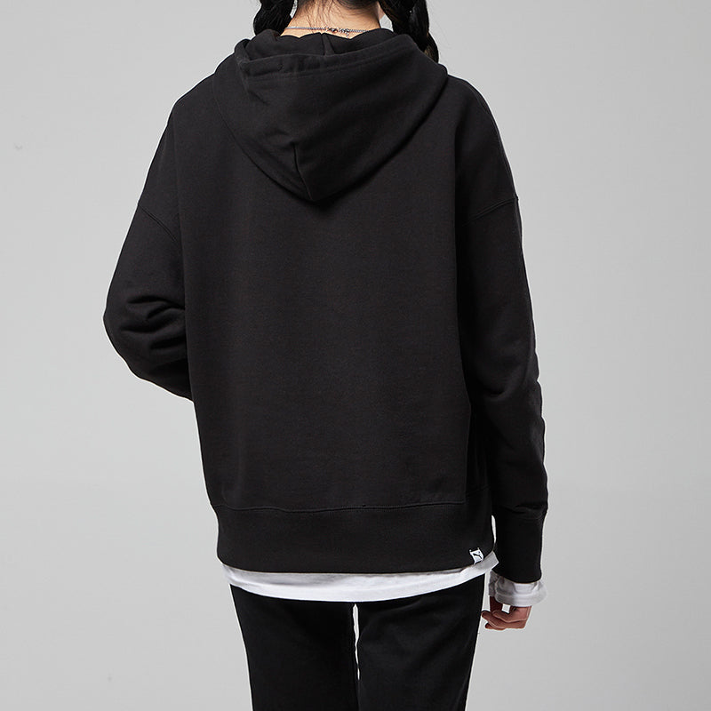 (WMNS) PUMA Downtown Graphic Hoodie 'Black Blue Pink' 531437-01
