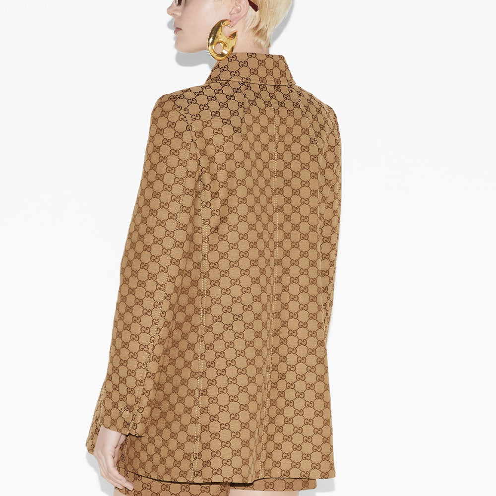 (WMNS) Gucci GG Canvas Coat 'Beige Brown' 788387-Z8BSO-2190