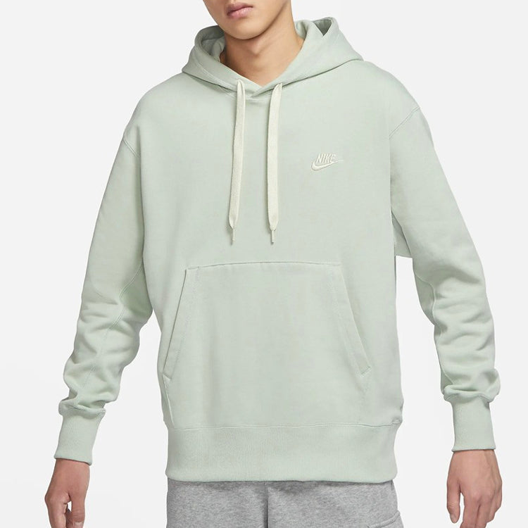 Men's Nike Sportswear French Terry Embroidered Logo Solid Color Green DA0024-017