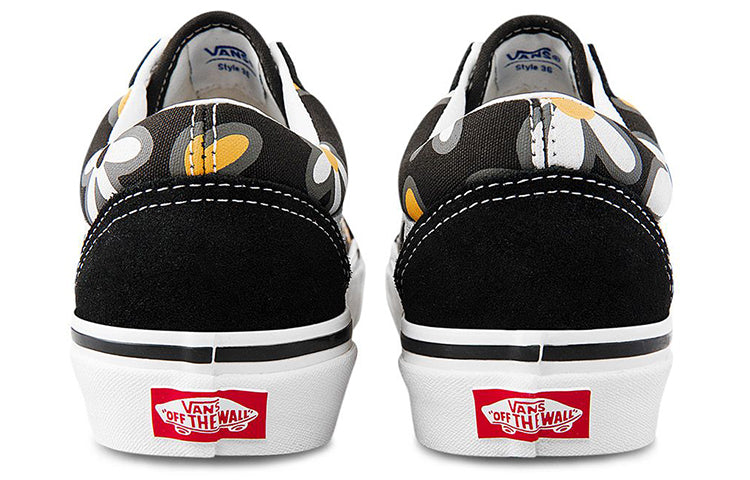 Vans Style 36 Retro Casual Skateboarding Shoes Unisex Black Printing 'Black Yellow White' VN0A38G22T6
